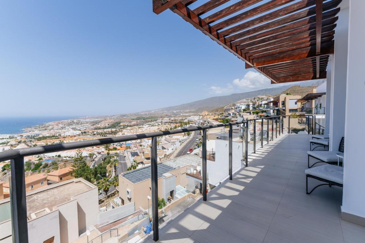 Sunset White Villa - Ocean View, Jakuzzi, Heated Pool, Air-Conditioning, Grill Плая де лас Америкас Екстериор снимка